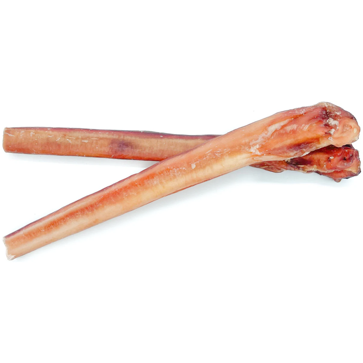 Two 12-inch monster bully stick dog treats from Bully Bunches.