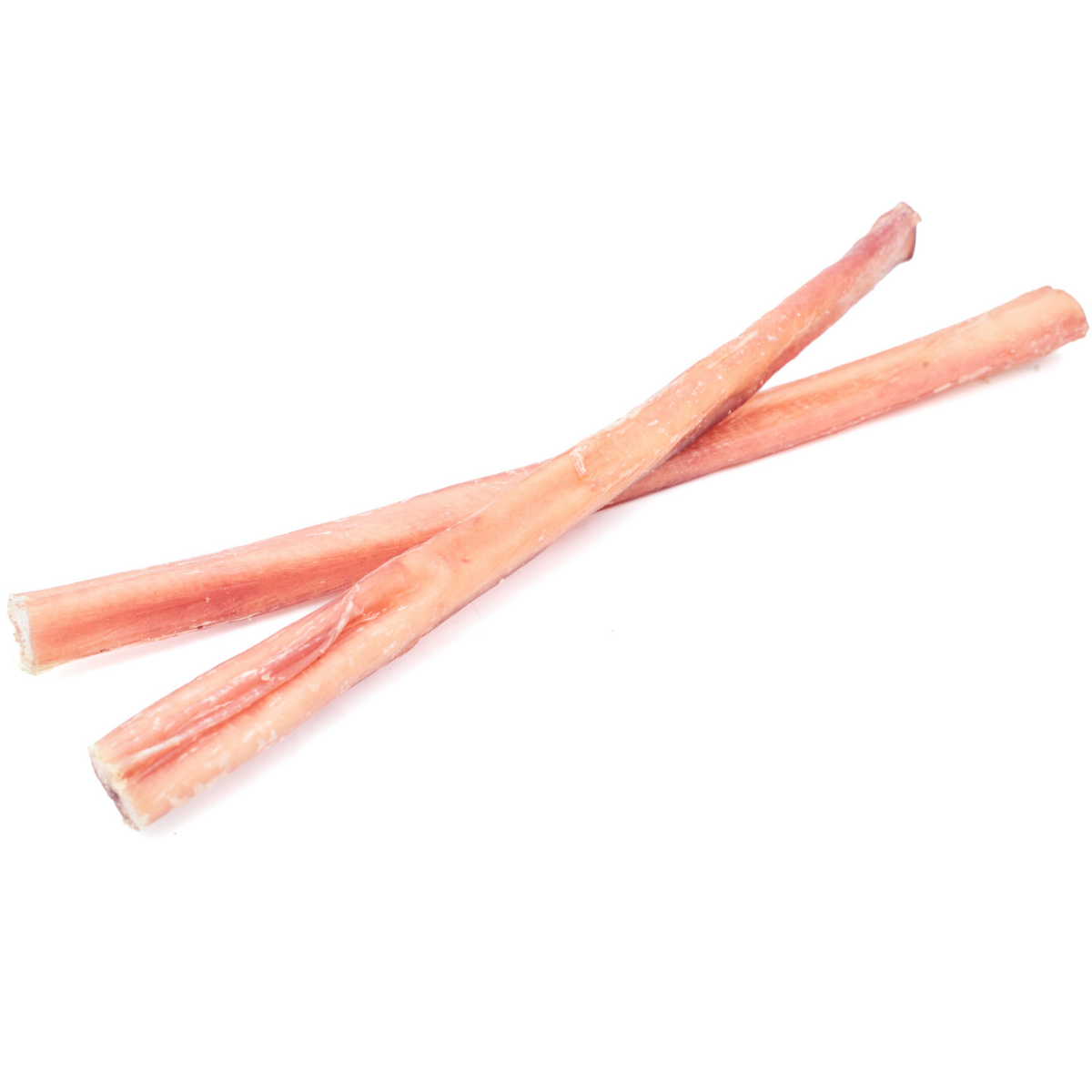 Two 12-inch standard bully stick dog treats from Bully Bunches.