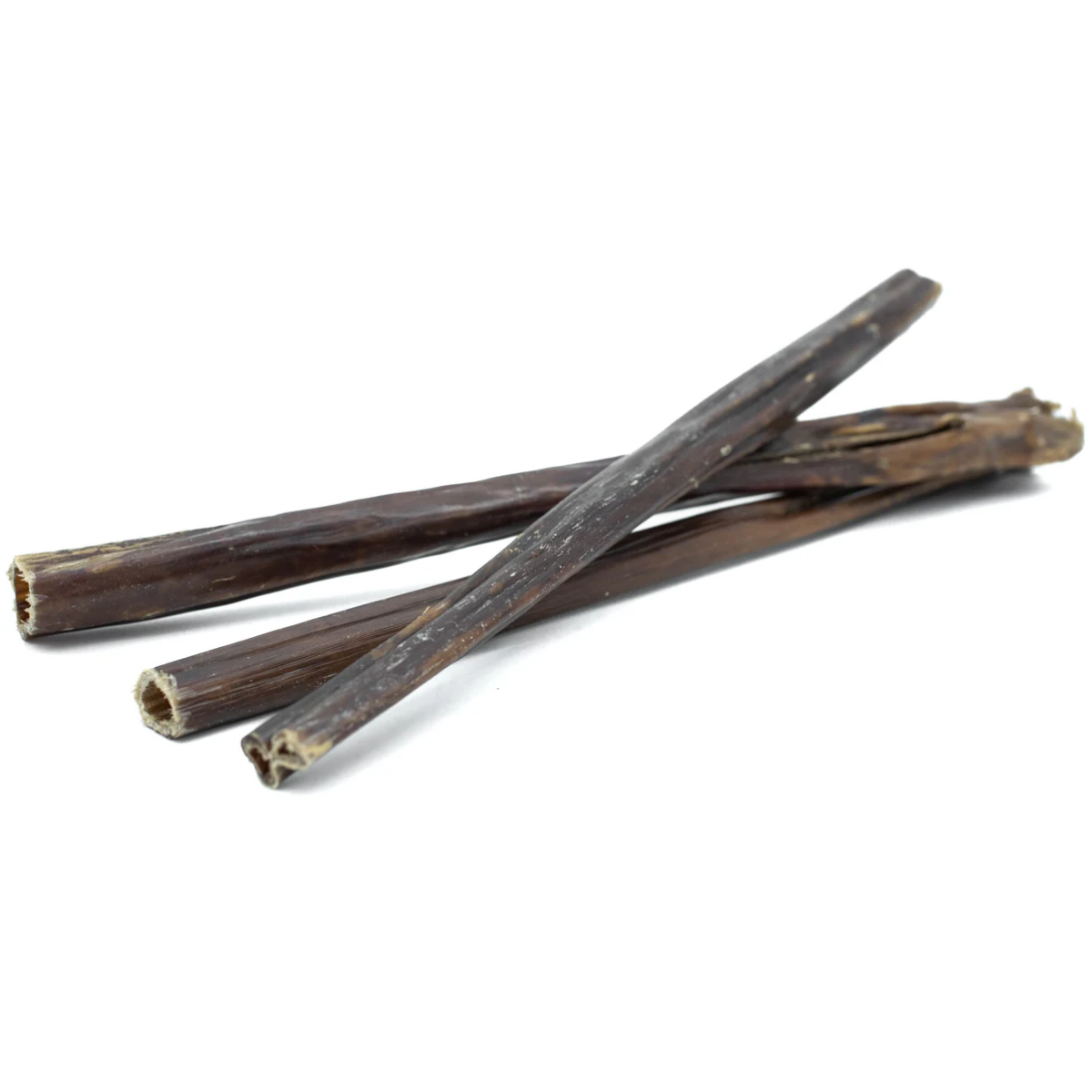 Three 12-inch jerky stick dog treats from Bully Bunches.