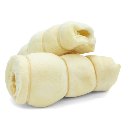 Two 5-6 inch cheek roll dog treats from Bully Bunches.