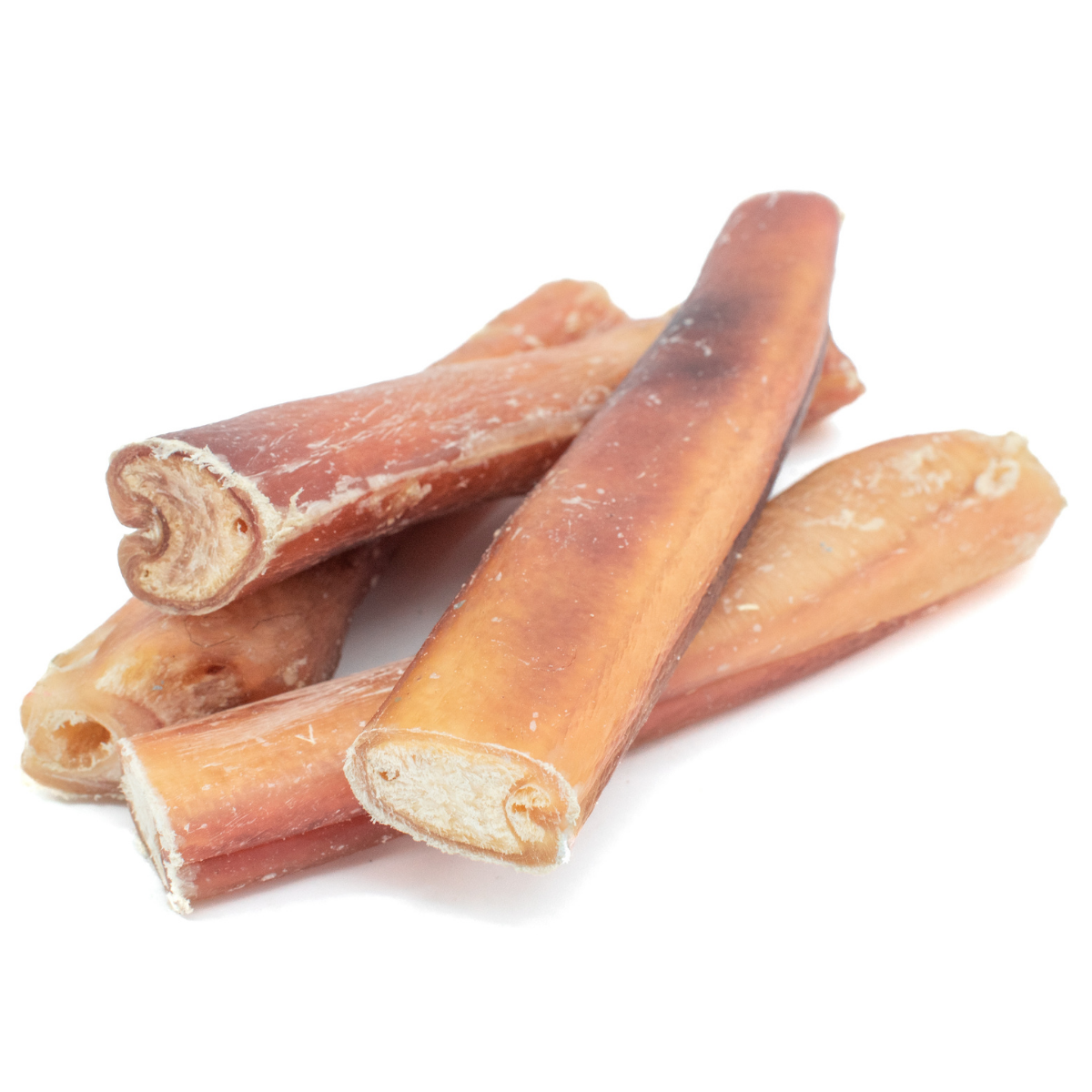 four 6-inch monster bully stick dog treats from Bully Bunches.