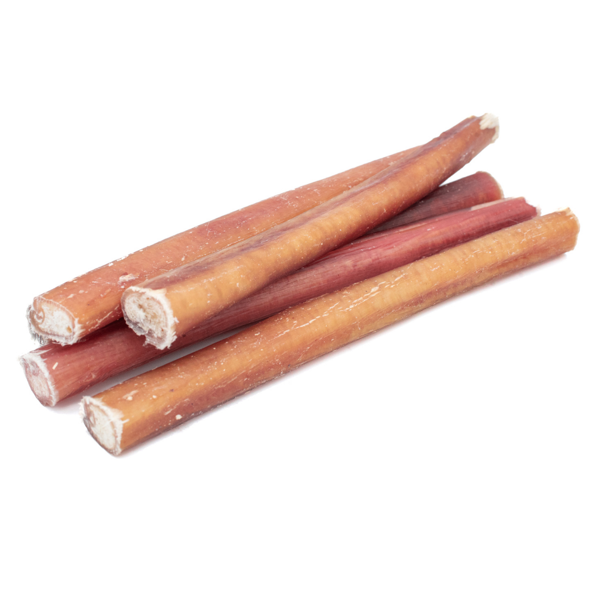 four 6-inch standard bully stick dog treats from Bully Bunches.