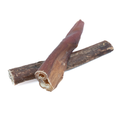 Two 5-6 inch standard collagen wrapped in bully stick dog treats from Bully Bunches.