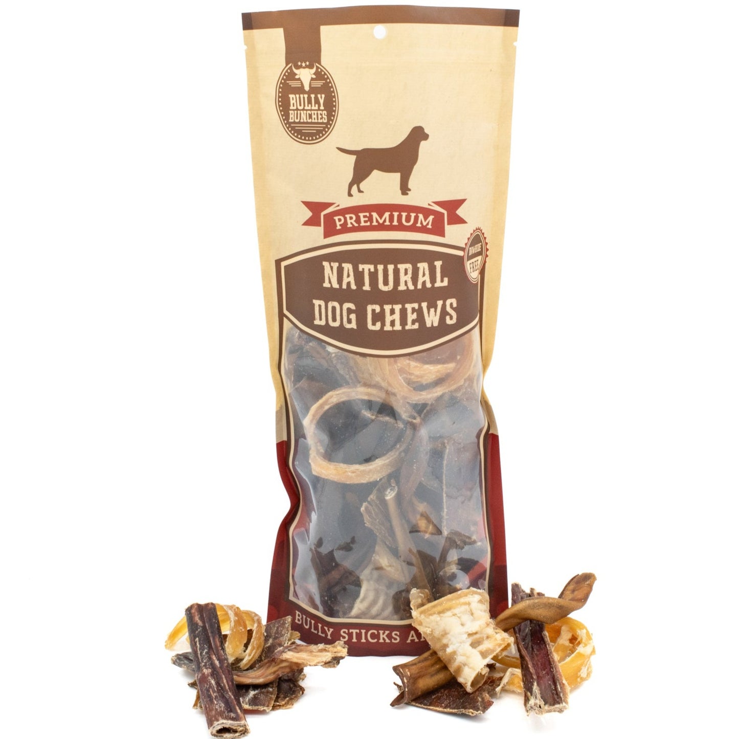 A bunch of different treats in the Bully Bunches trail mix.