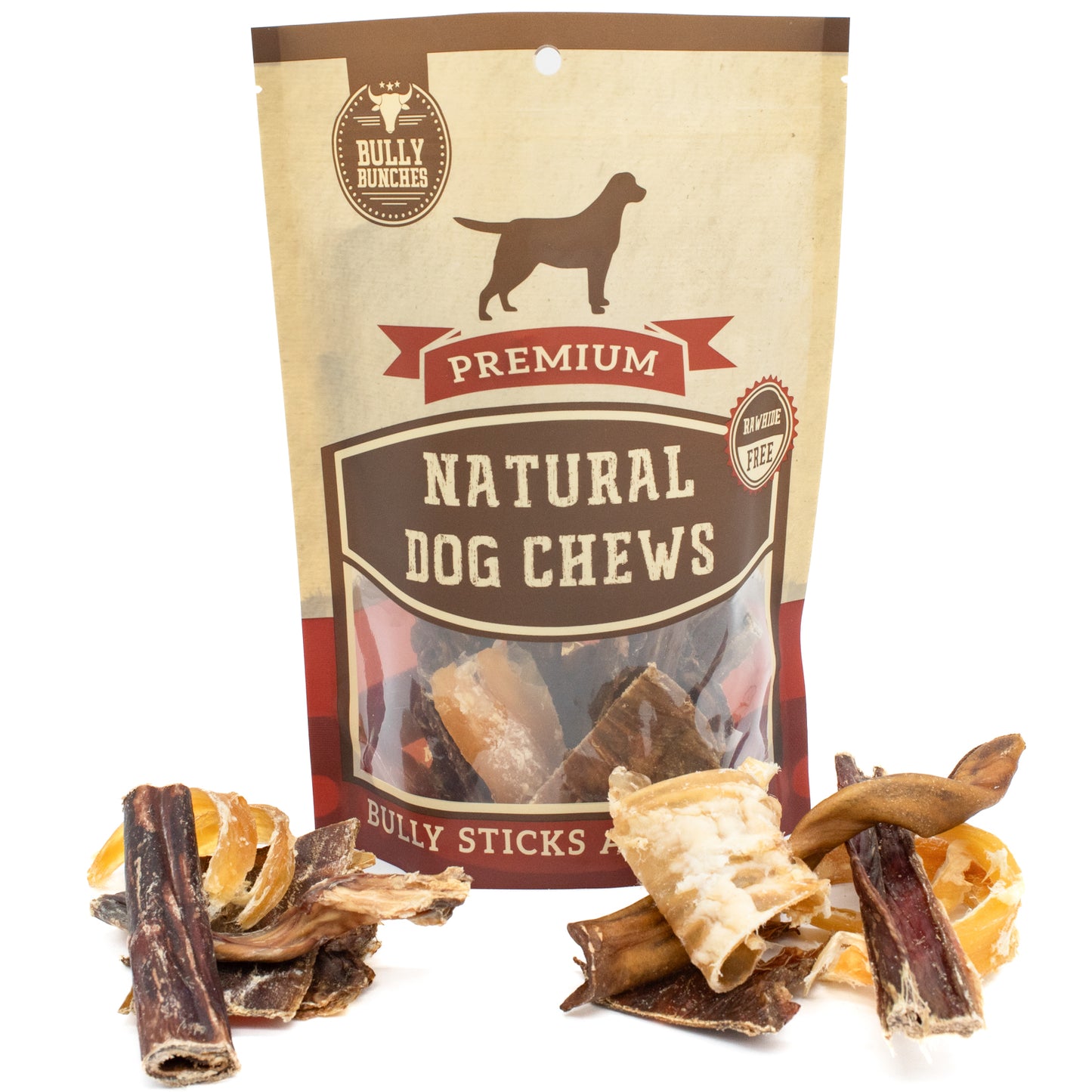 A bunch of different treats in the Bully Bunches trail mix.