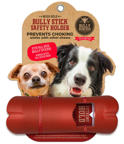 A Bully Bunches dog treat holder.