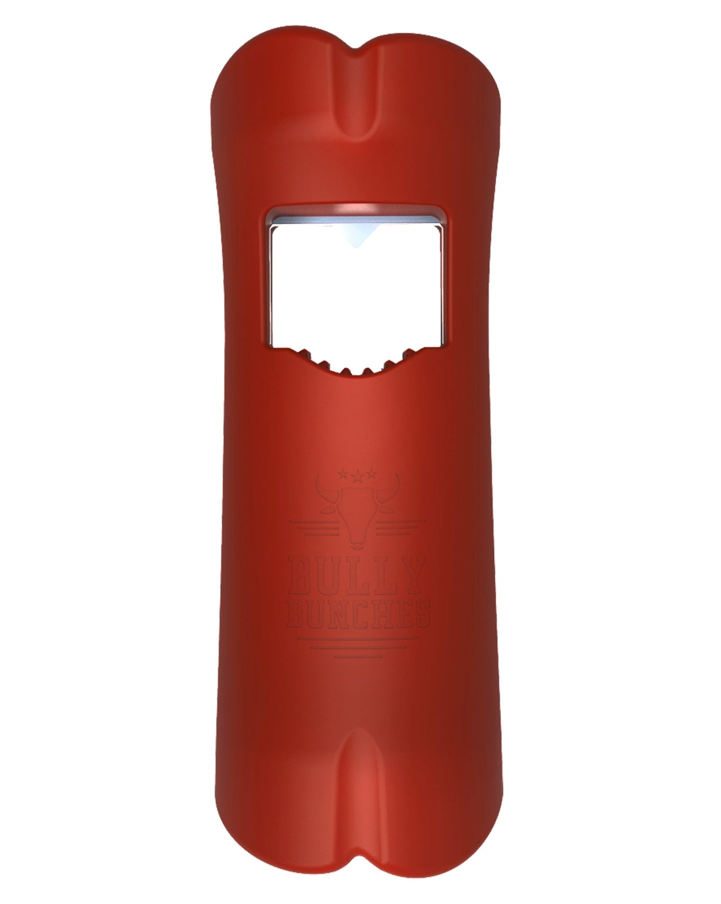 A Bully Bunches dog treat holder.