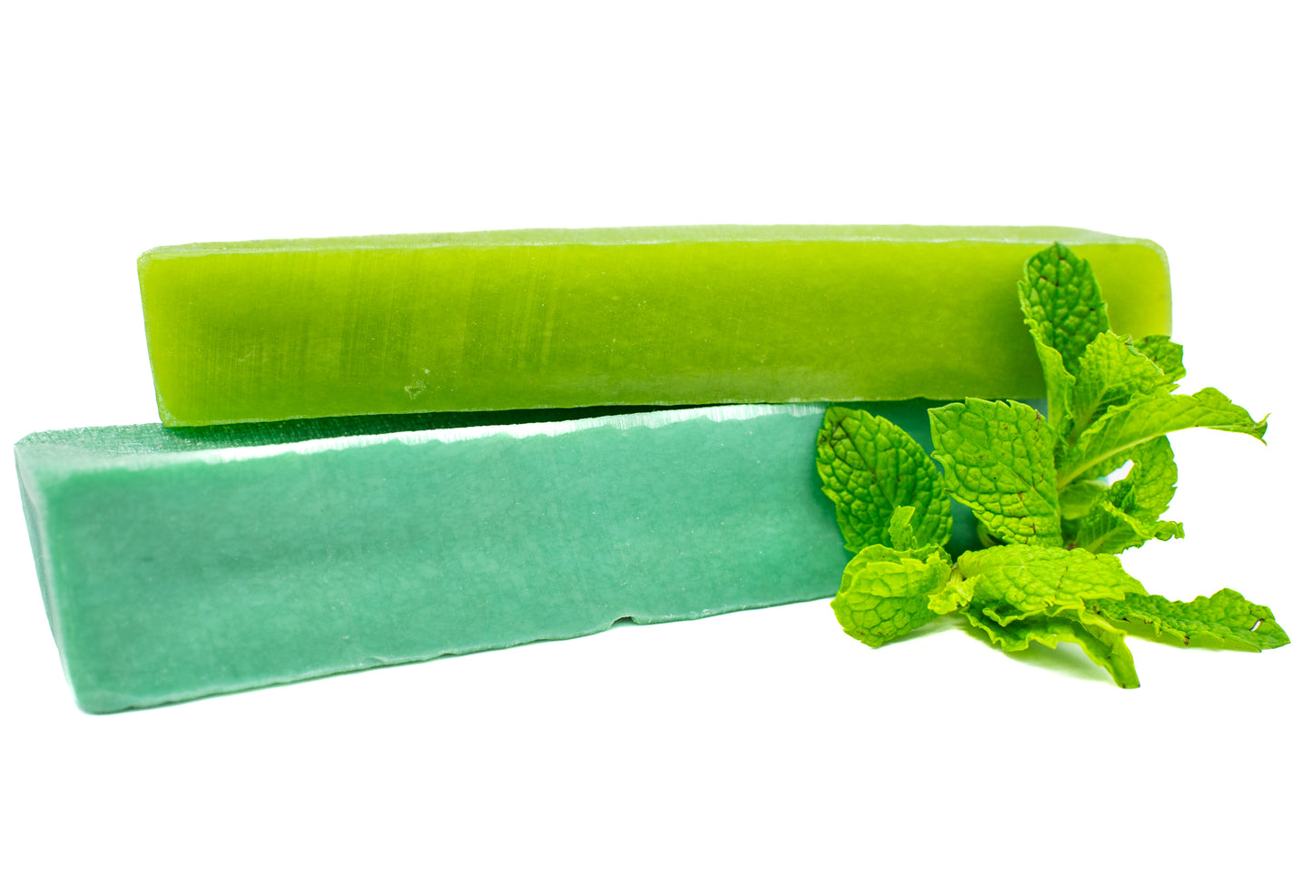 Two medium mint Himalayan yak chew dog treats from Bully Bunches.