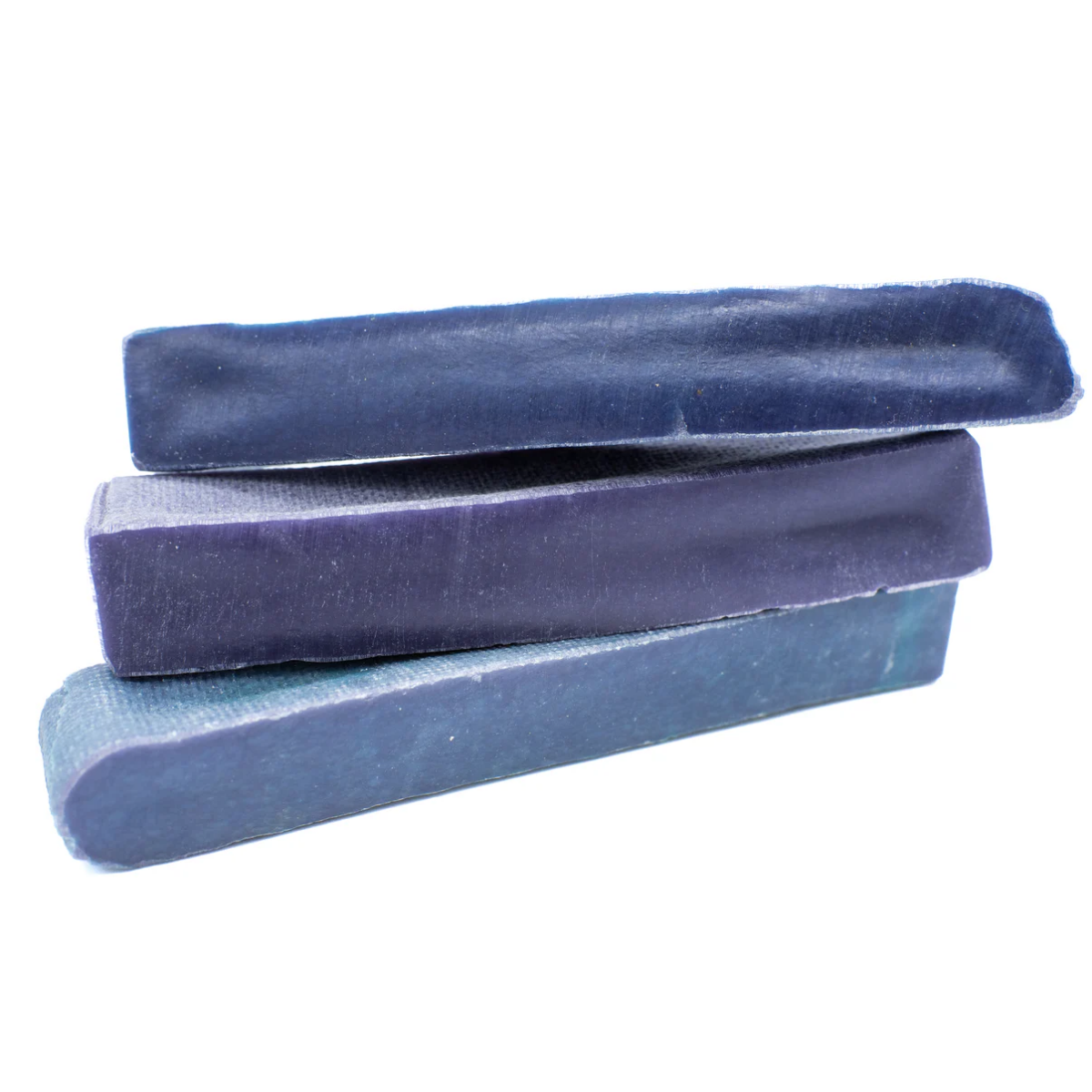 Three medium blueberry Himalayan yak chew dog treats from Bully Bunches.