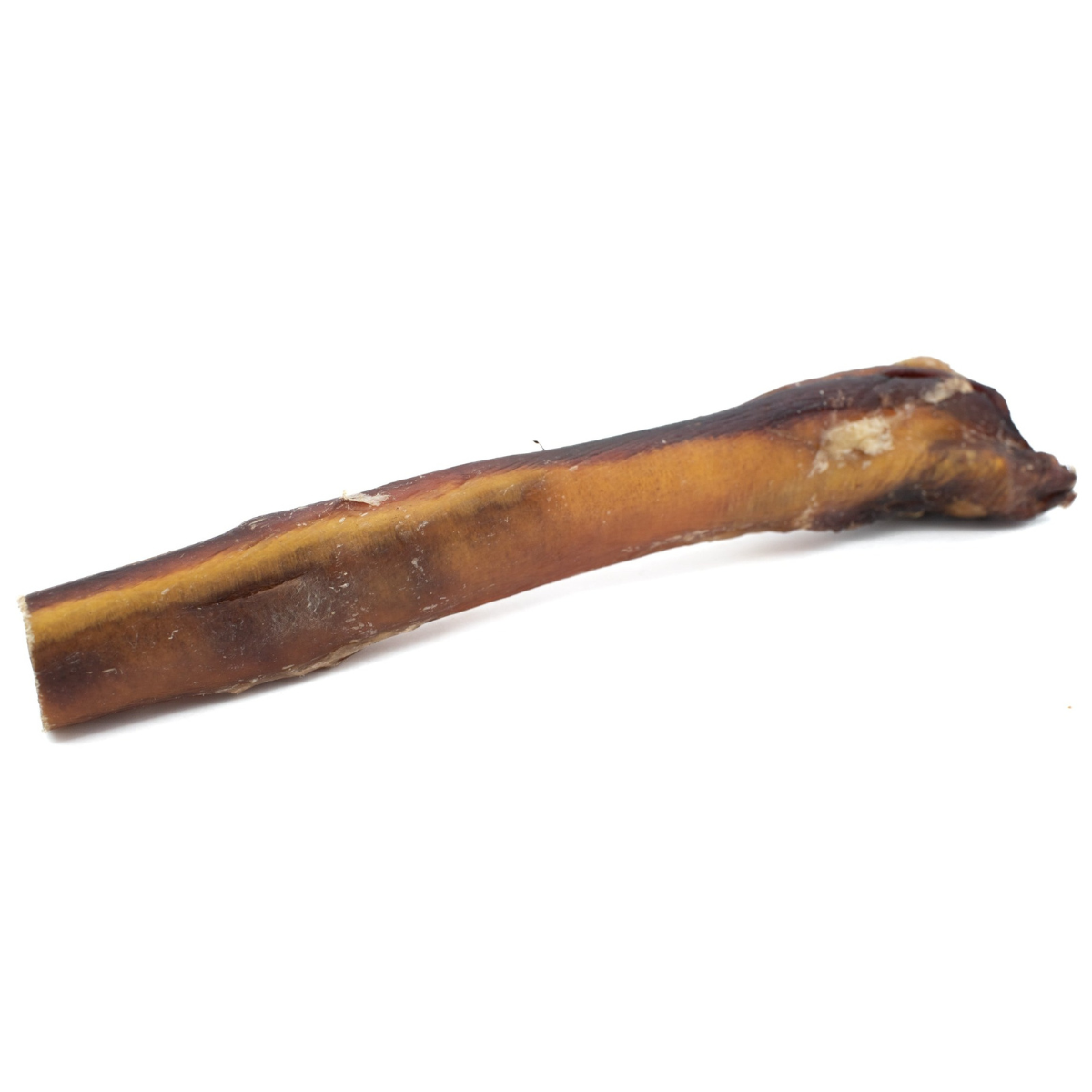A 12 inch mega bully stick from Bully Bunches.