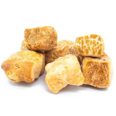 A bunch of Himalayan yak puff dog treats from Bully Bunches.