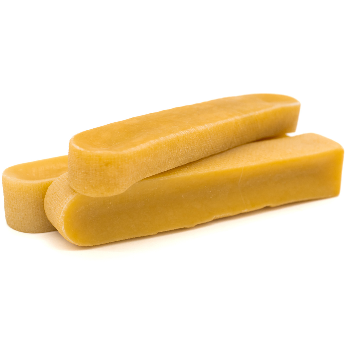 Three Himalayan yak chew small dog treats from Bully Bunches.