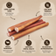 Dog chew treats with health benefits on a beige background