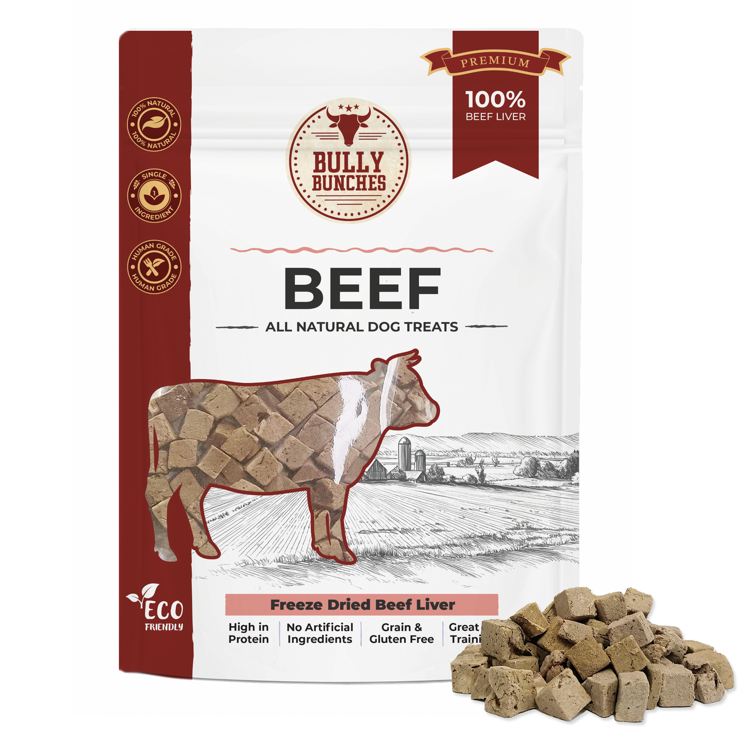 Freeze Dried Beef Liver 100g / 3.5oz