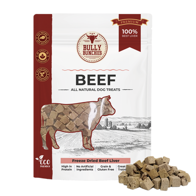 Foie de bœuf lyophilisé 100 g / 3,5 oz